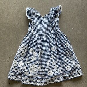 Laura Ashley size 4T gingham and embroidered flowers dress. Used twice
